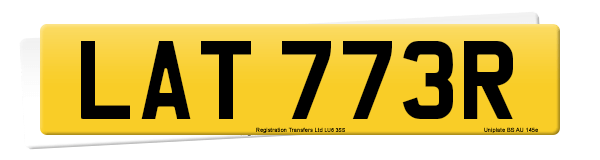 Registration number LAT 773R